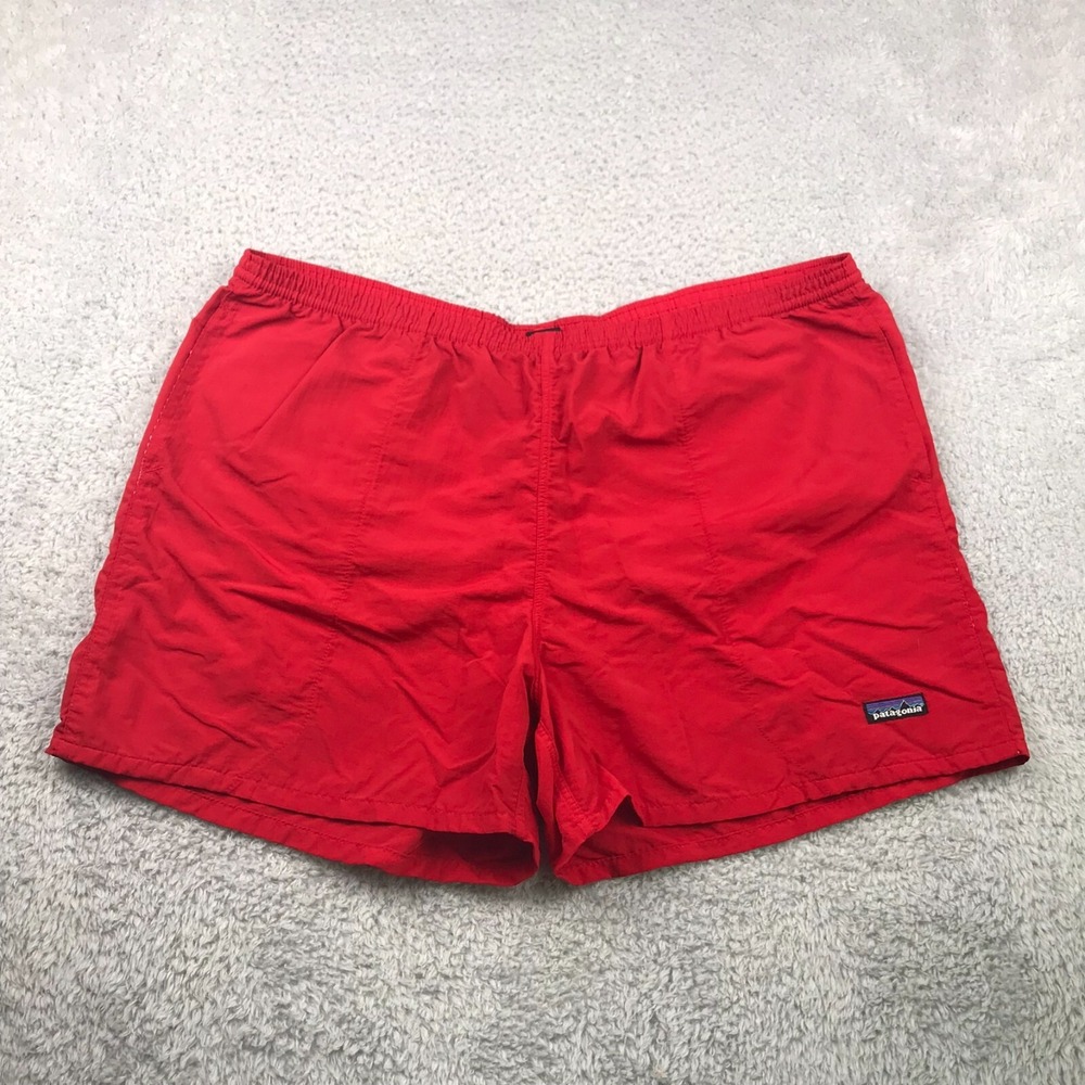 Patagonia Baggies Shorts Mens 2XL Red Lightweight 4" Lined Pockets Nylon